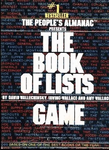 The Book of Lists Game - Avalon Hill