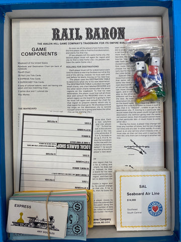 Rail Baron - Vintage Avalon Hill 1977