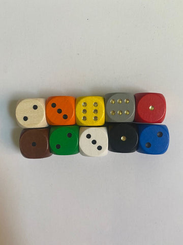 Wooden Dice Set of 10